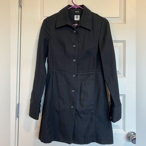Black Gap Factory trench coat size small